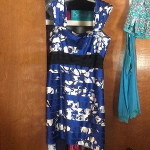 Blue & White Dress - Size 14